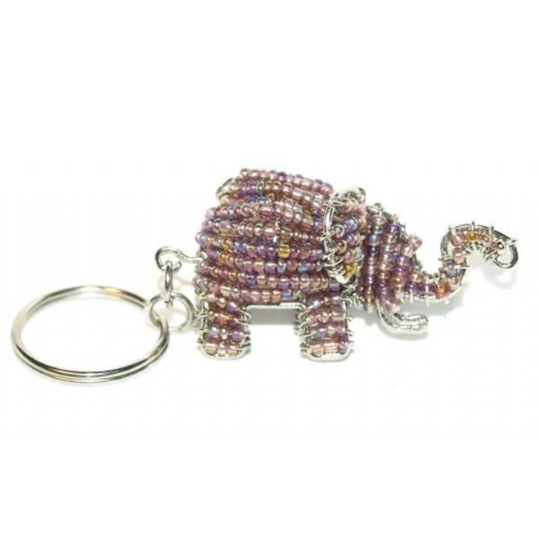 Elephant Beaded Keyring Harrogate Fair Trade Shop