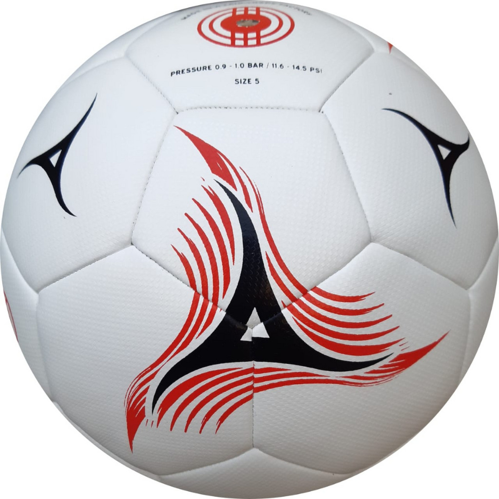 White Team Bala Football with red and black logo on a white background